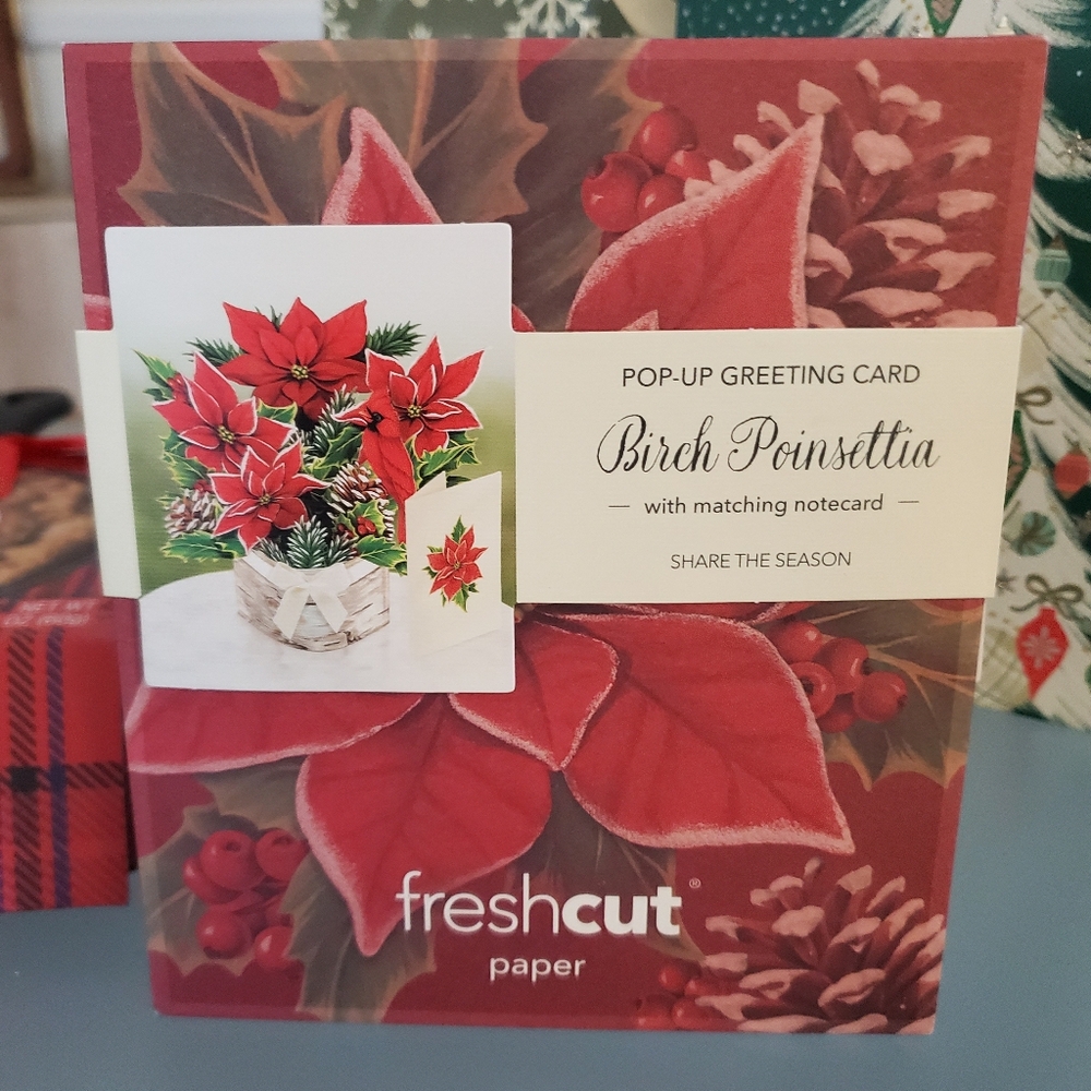 Poinsettia Pop Up Greeting Card